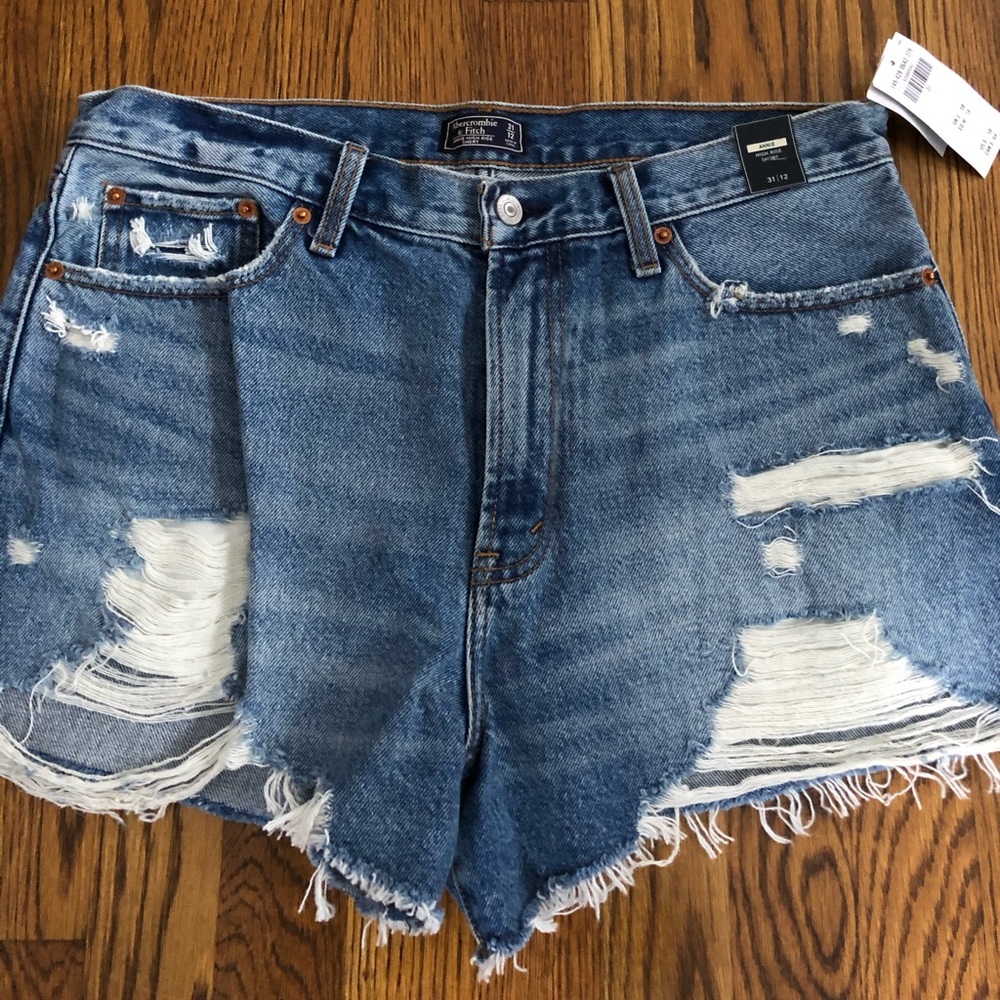 ABERCROMBIE High Rose Denim Shorts